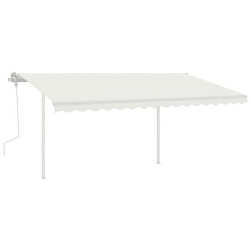 vidaXL Tenda da sole in tessuto Oxford triangolare 4,5x4,5x4,5 m Crema