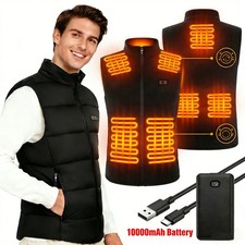 Heated Vest 8 Heating Zones With 10000mAh Battery Pack Electric Heating Vest T