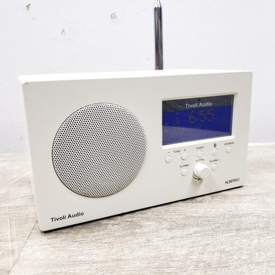 *WATCH VIDEO* Tivoli Audio Albergo Bluetooth AM/FM Clock Radio -White- 