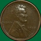 1918-S Lincoln Wheat Cent Extremely Fine XF Coin #36789