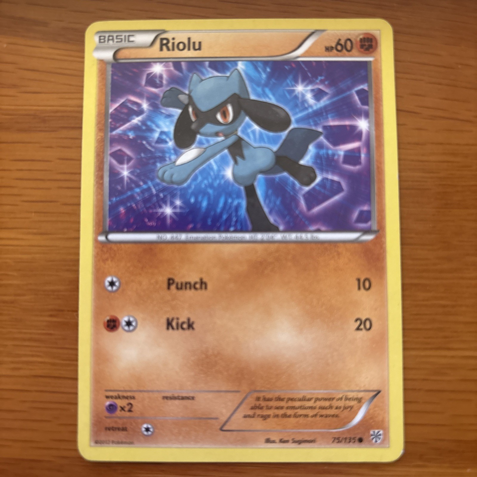 NM Riolu Plasma Storm Regular Card 75/135