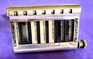 Antique Golden Gem Automatic Adding Machine Calculator 1906