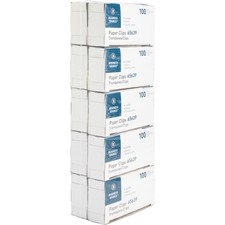 Business Source Paper Clips - Jumbo - Silver - Steel - 100/Box - 10 / Pack