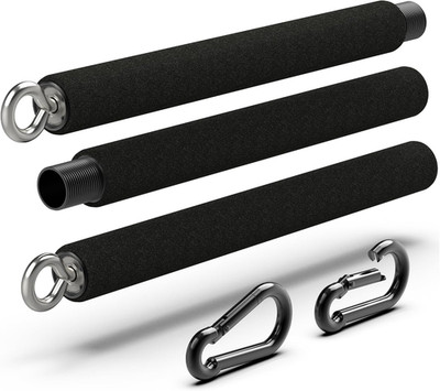 Portable Steel Resistance Band Bar - Adjustable 38-26 Inch for Home Gym