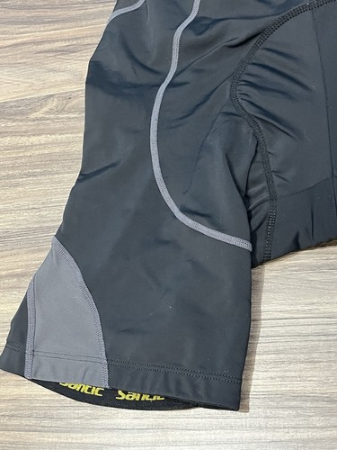 Pantalones Cortos Santic Negros Y Grises Acolchados Ciclismo Power-Dry Hombres Talla Mediana - Imagen 5 de 19