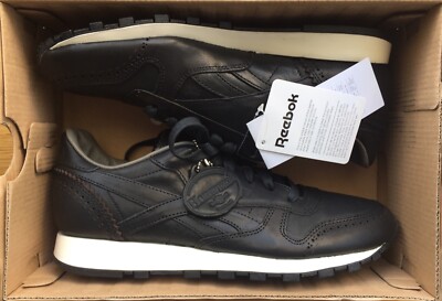 Sneaker Reebok Classic Leder Lux Horween Black/Coal/Chalk AQ9961 US 7.5 NWT.