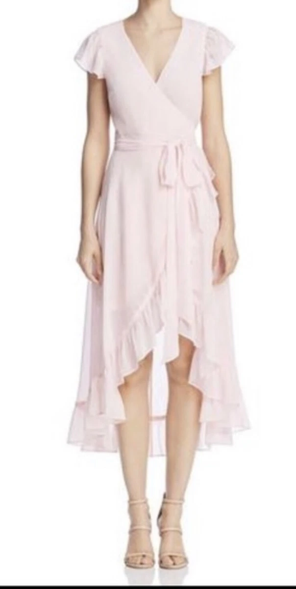 WAYF Wrap Dress Ballet Pink Medium M Saks Fifth Ave Bloomingdale s