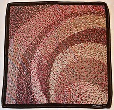 SCARF VINTAGE AUTHENTIC FELICIANI ROMA PSYCHEDELIC ART GRAY 30" SQUARE