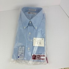 Windsor Street Company Button Down Shirt Size 15.5 34 Mens Blue NEW Old Stock