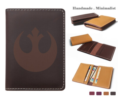 Star Wars Rebel Alliance Genuine Leather Money Wallet Mini Credit Card Holder