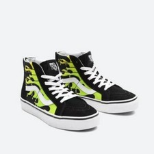 Vans Sk8-Hi Zip Slime Flame Blk Tr wht Kids Td Toddler US Size 5T