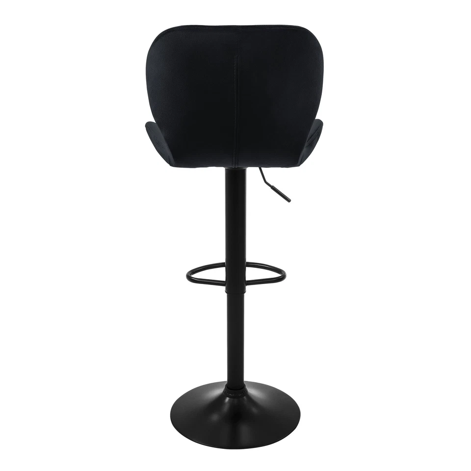 2er Set Barhocker Höhenverstellbar Drehbar Barstuhl Samt Bistrohocker Fußstütze - Bild 4 von 4