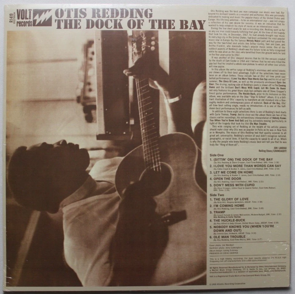 OTIS REDDING THE DOCK OF THE BAY [NEW LP] 12" VINYL RECORD 180 GRAM MONO - Image 2 of 2