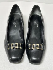 Mark Lemp Walking Cradles Womens 7.5M Dress Pumps Black Block Heels Classic