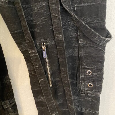 新品GUAPI OBSDN BLK DISTRESSED RAVER DENIM Guapi Clothing - Obsidian Black Raver Premium Flare Denim Pant - Bl