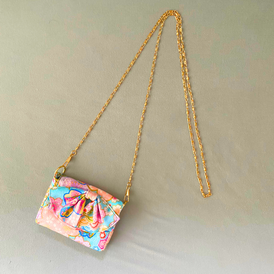 shoulder bag  Japanese style mini accesorry Y2K lipstick bag Origami water blue-image