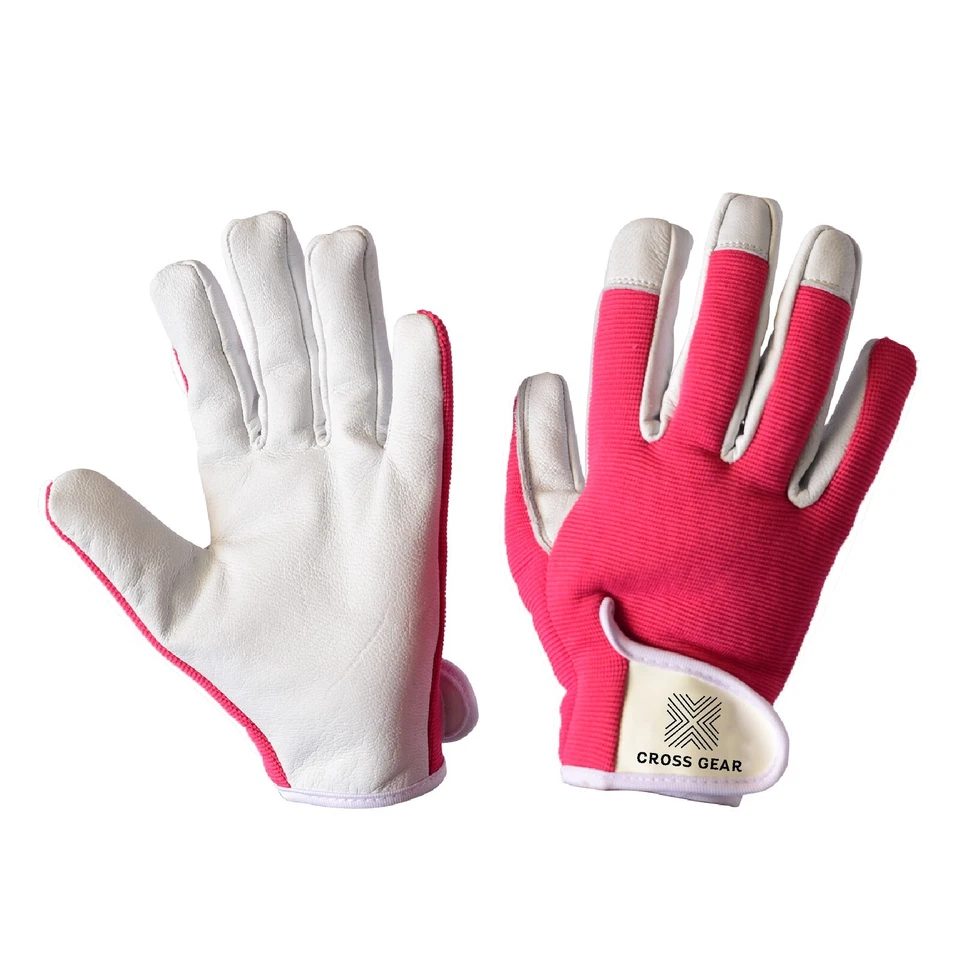 Ladies Women Leather Gardening Gloves Thorn Proof Safety Garden Working Gloves - Image 3 of 4