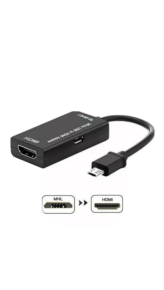 Adaptador de cable MHL Micro USB a HDMI 1080P HD para tel fono celular Android s