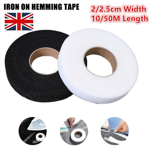 50M LARGE Wonder Web Iron-On Hemming Tape WEBBING Roll Sewing CRAFT TAILOR HEM - Picture 1 of 21