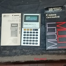 Calcolatrice Vintage Canon MD81 Multi 81 Scatola Originale Antica