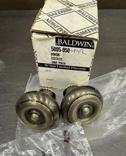 Baldwin Estate Knob 5005 Brass Door Knob in 050 Satin Brass - New 5005-050