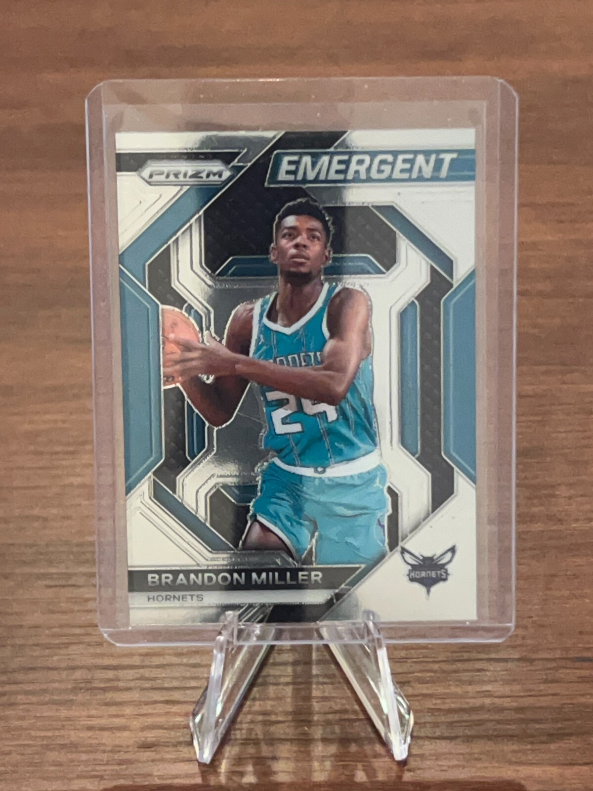 2023-24 Panini Prizm - Emergent Silver Prizm #17 Brandon Miller (RC)