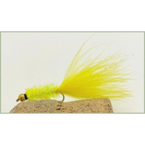 Trout Flies, Lures, 3 Pack Yellow Gold Head Fritz, Size 10, Best