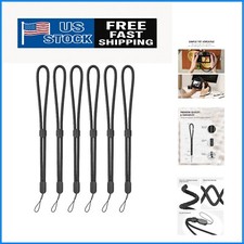 6 Pack Adjustable Wrist Straps - Durable Nylon Lanyards for GoPro, Phones, Keys