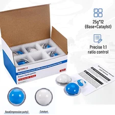 12x 25g Dental Putty Fast Set PVS VPS Impression Silicon Material Mint Base USA