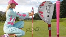 Women's iDrive Golf Club Pink Hybrid 9 Lady Flex Rescue Utility "L" Flex Club
