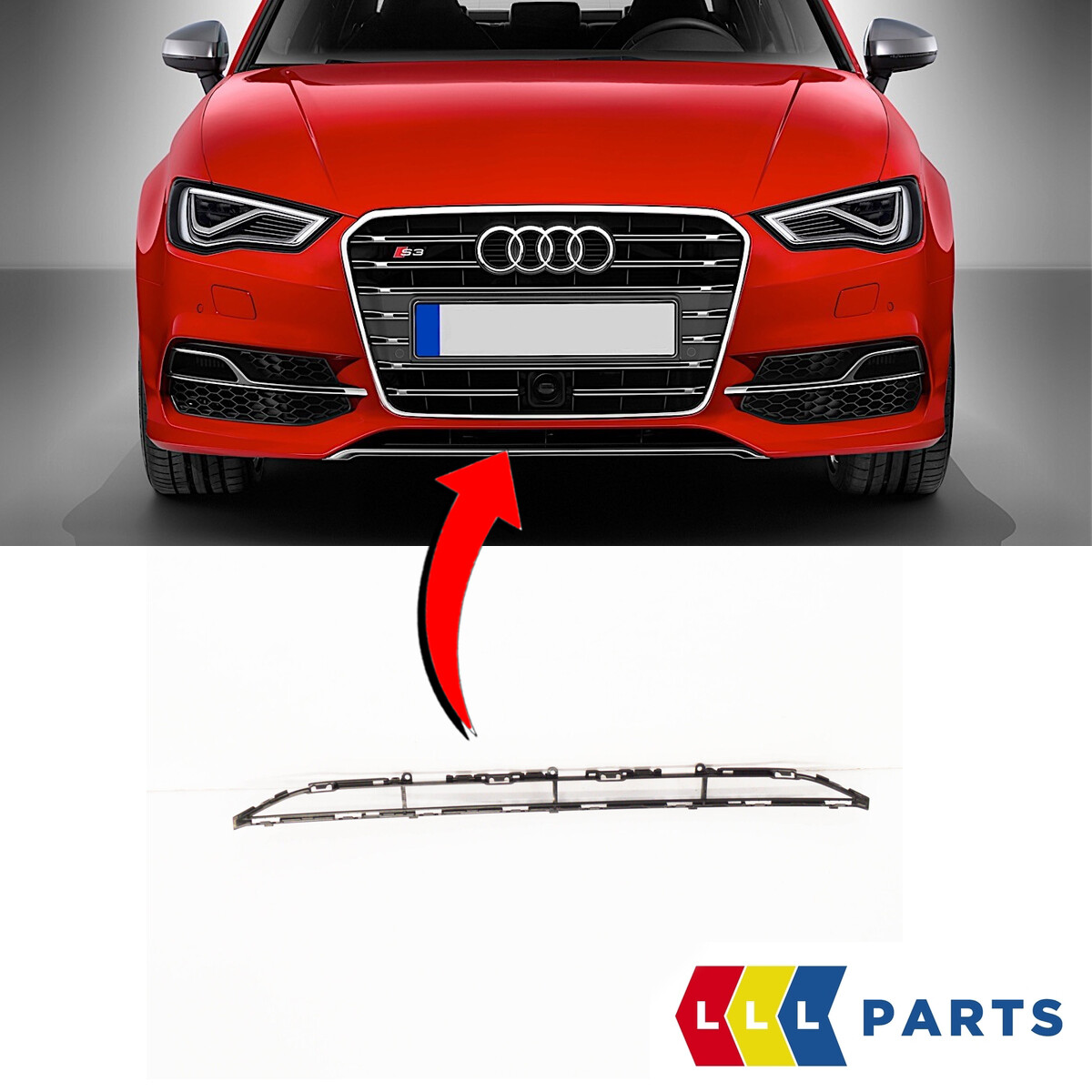 Genuine Audi A3 Lower Center Grille Assembly 8V58076479B9 OEM for 