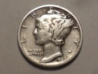 1939-D NICE "BETTER DATE/MM" WINGED MERCURY 90% SILVER DIME MINTAGE 24,394,000!!