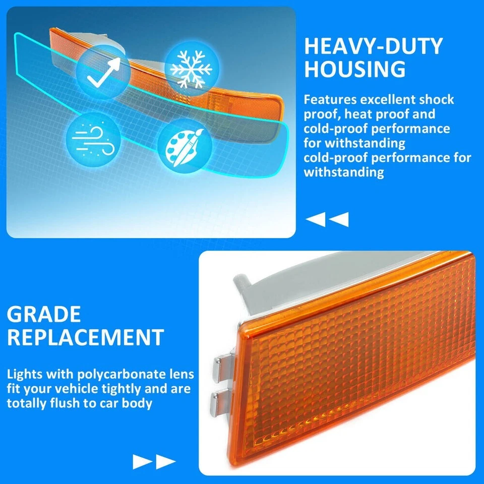 Luz de señal de giro de estacionamiento de esquina lateral izquierda para 03-22 GMC Express Savana Foto 4 de 4