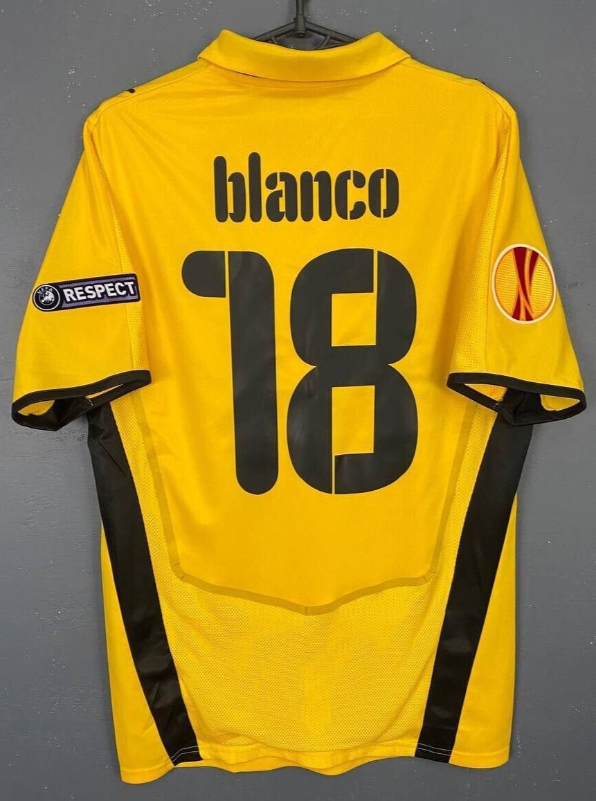 MEN'S PUMA AEK ATHENS 2008/2009 BLANCO UEFA SOCCER FOOTBALL SHIRT