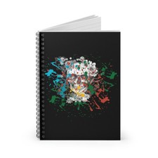 Skull - splashed Spiral Notebook - Ruled Line