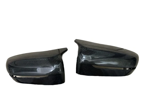 FOR 17-23 BMW G30 G20 G11 G12 M STYLE CARBON FIBER ADD-ON SIDE MIRROR COVER CAPS