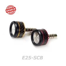 Machined ABS End Cap with Brass Screw OD 25mm (E25-SCB-G,R) - Rod Building