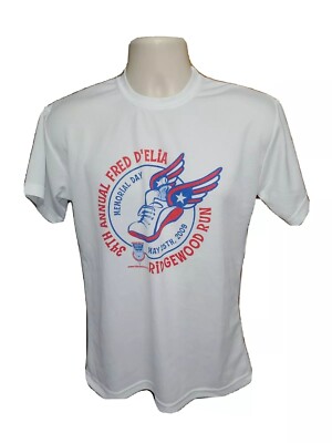 2009 34th Annual Fred D'Elia Ridgewood Run Adult Small White Jersey