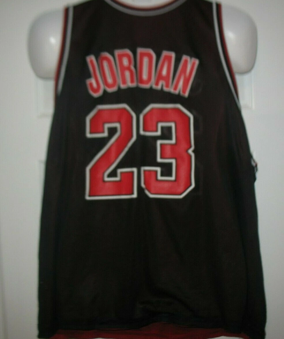 MJ #23 Michael Jordan Chicago Bulls Jersey Black & White