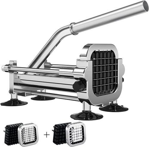 Cortador De Papas Fritas a La Francesa Manual De Prensa 2 Cuchillas Acero Inox