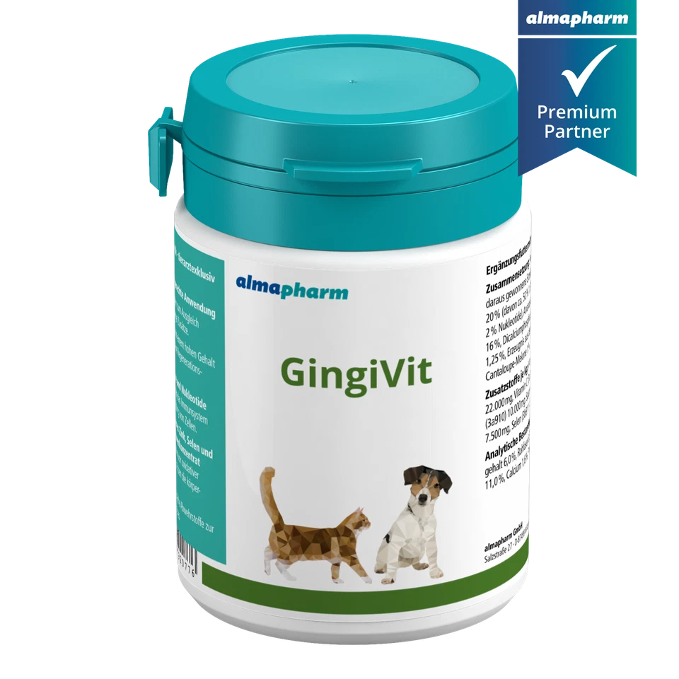 ALMAPHARM GingiVit für Hunde- u. Katzenzähne