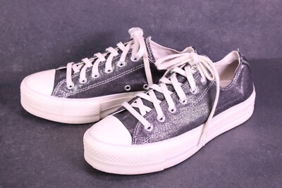 Converse Sneaker Chucks Lift Plateau Damen Gr. 39 schwarz silber Platform BC878