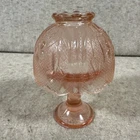 Fairy Lamp House of Lloyd Pink Glass Floral Tea Light Candle Holder 6” tall