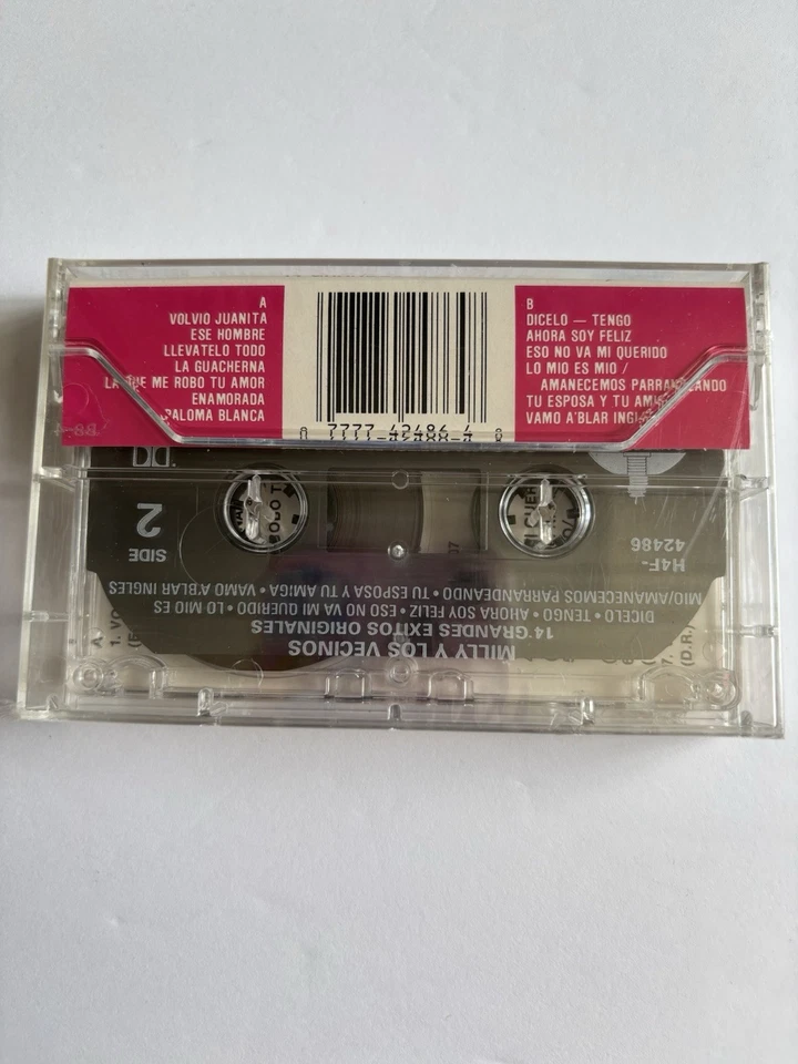 Milly Y Los Vecinos - 14 Grandes Exitos (Cassette Tape 1991) Merengue NEW SEALED - Image 2 of 3
