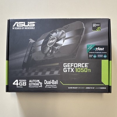 ASUS GeForce GTX 1050 Ti 4GB  Graphics Card HDMI DP DVI
