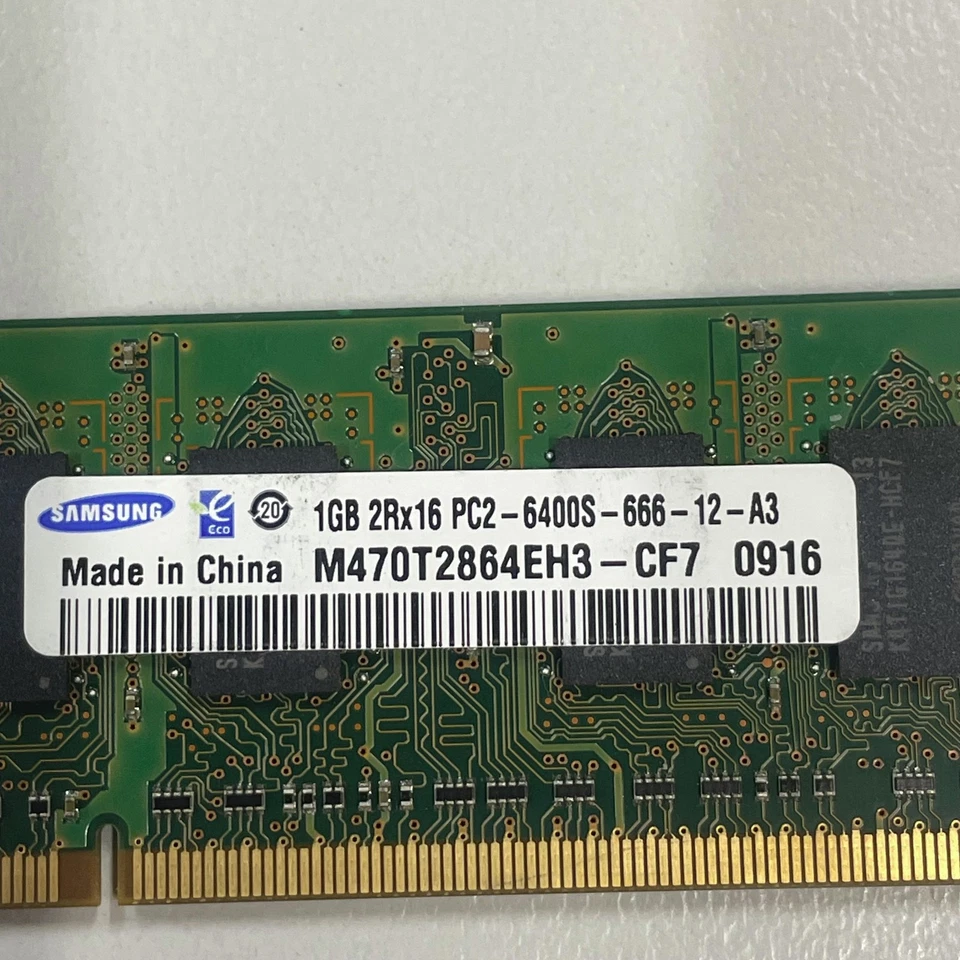 Samsung 1GB DDR2 RAM PC-6400 800MHz CL6 1.8V non-ECC SoDIMM M470T2864EH3-CF7 - Image 3 of 4