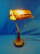 Tiffany Style Bankers Lamp Stained Glass, Desk Lamp
