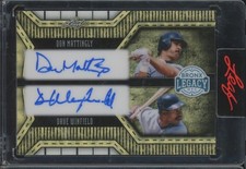 2025 Leaf Bronx Legacy Super Prismatic Gold Don Mattingly Dave Winfield 1/1 Auto