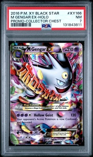 2016 POKEMON XY BLACK STAR PROMO COLLECTOR CHEST #XY166 M GENGAR EX PSA 7