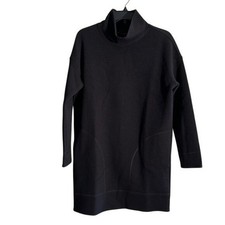 Banana republic-XS-black-ribbed, mock neck/funnel neck, oversized dress shirt.